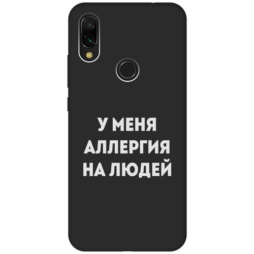 Матовый Soft Touch силиконовый чехол на Xiaomi Redmi 7, Сяоми Редми 7 с 3D принтом Allergy W черный матовый soft touch силиконовый чехол на xiaomi redmi 10 сяоми редми 10 с 3d принтом allergy w черный