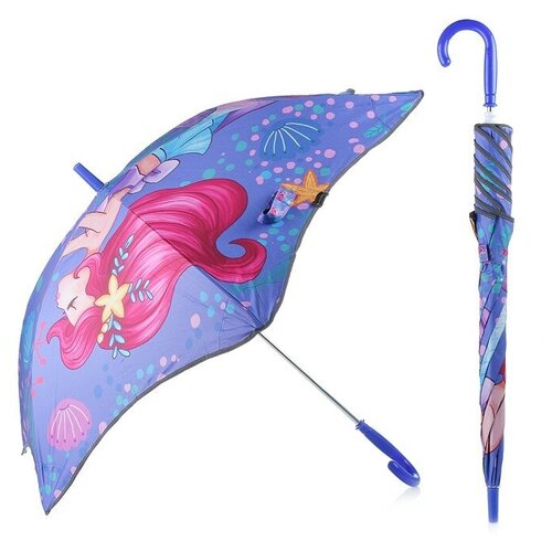 Зонт-трость Oubaoloon, механика, купол 97 см., для девочек, фиолетовый
