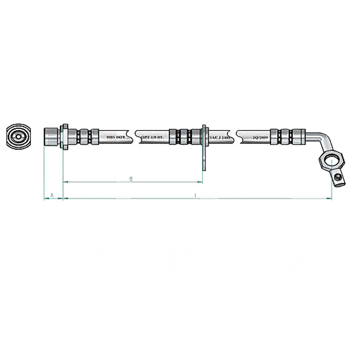 8545129 NK Шланг тормозной toyota land cruiser 4.7/4.2td 98> l=430