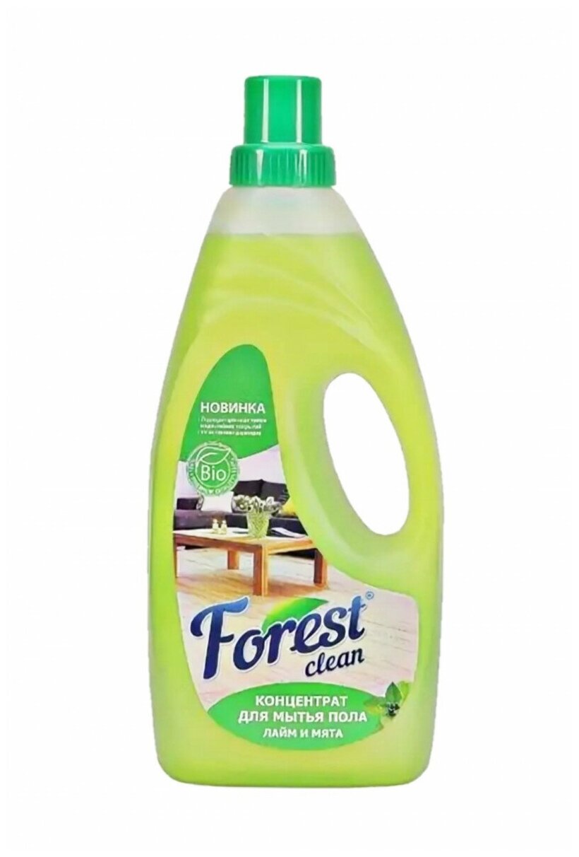 Средство для мытья Forest Концентрат для мытья пола "Лайм и мята" 1000 мл - фотография № 2