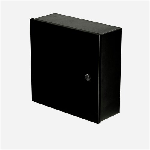 Бокс электротехнический ALAS-10.01 черный в сборе с дверцей и замком