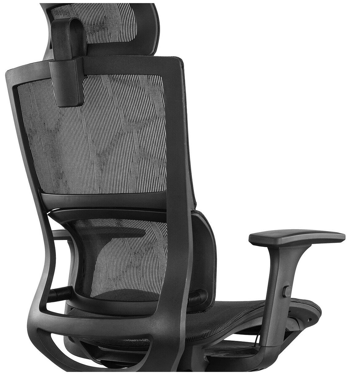 Кресло офисное Norden Meta, черный пластик, черная сетка, черная сетка - фотография № 7