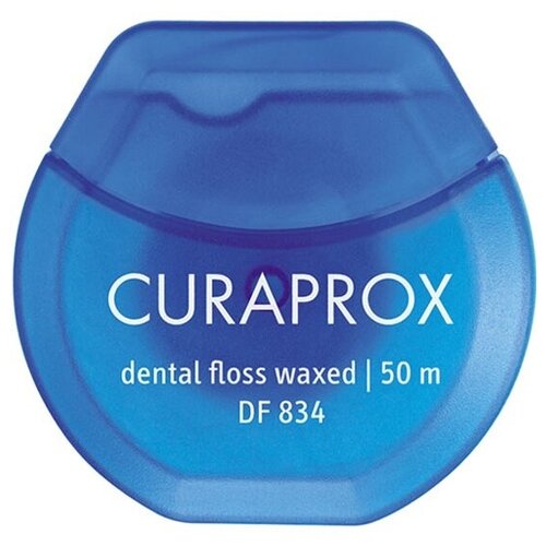 Нить межзубная Curaprox мятная, 50 м curaprox межзубная мятная нить 50 м curaprox зубные нити
