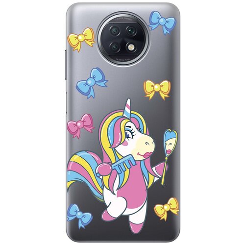 Силиконовый чехол с принтом Lady Unicorn для Xiaomi Redmi Note 9T / Сяоми Редми Ноут 9Т силиконовый чехол на xiaomi redmi note 9t сяоми редми ноут 9т с 3d принтом chick with knife прозрачный