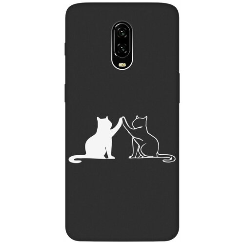 Матовый Soft Touch силиконовый чехол на OnePlus 6T, ВанПлюс 6Т с 3D принтом Cats W черный матовый чехол basketball для oneplus 6t ванплюс 6т с эффектом блика черный