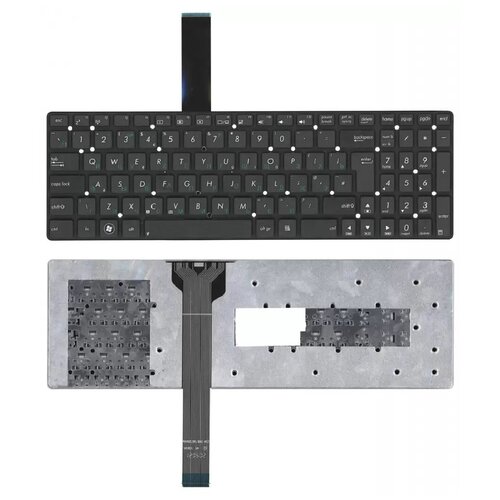Клавиатура keyboard NSK-UG90R для ноутбука Asus K55 K55A A55 U57 k75VM A55A A55N A55V A55VM A55DE черная без рамки вертикальный Enter 1077₽