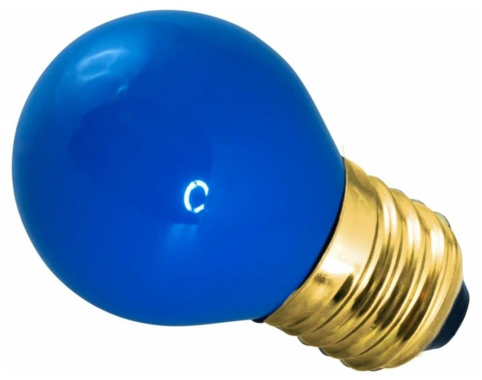 Лампа накаливания e27 10 Вт синяя колба 1шт