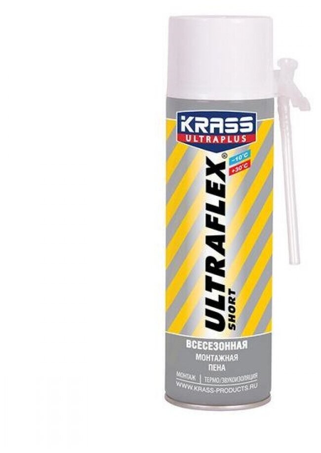 Пена монтажная KRASS ULTRAFLEX Short Всесезонная 05л