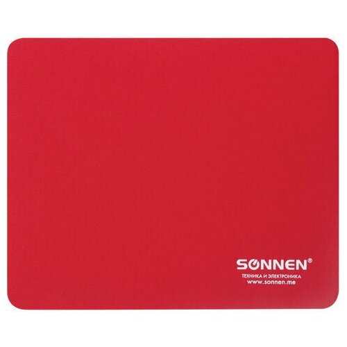 Коврик для мыши SONNEN RED, комплект 5 шт, резина + ткань, 220х180х3 мм, 513306