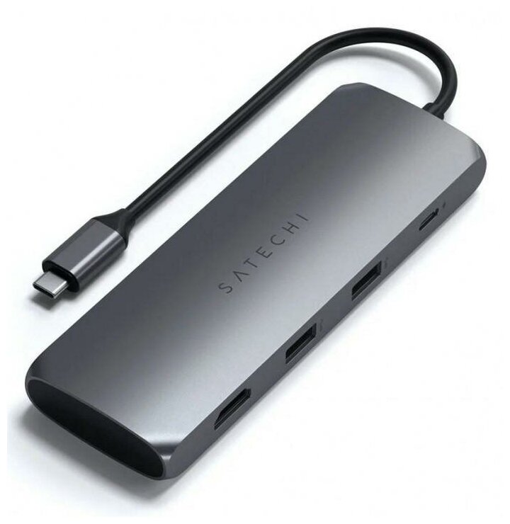 Хаб Satechi USB-C Hybrid Multiport Adapter ST-UCHSEM Space Gray