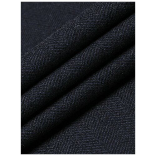 Трикотажная ткань костюмная синяя, серая джерси елочкой для шитья для верхней одежды, брюк, пиджаков MDC FABRICS TP1907/5. Отрез 1 метр
