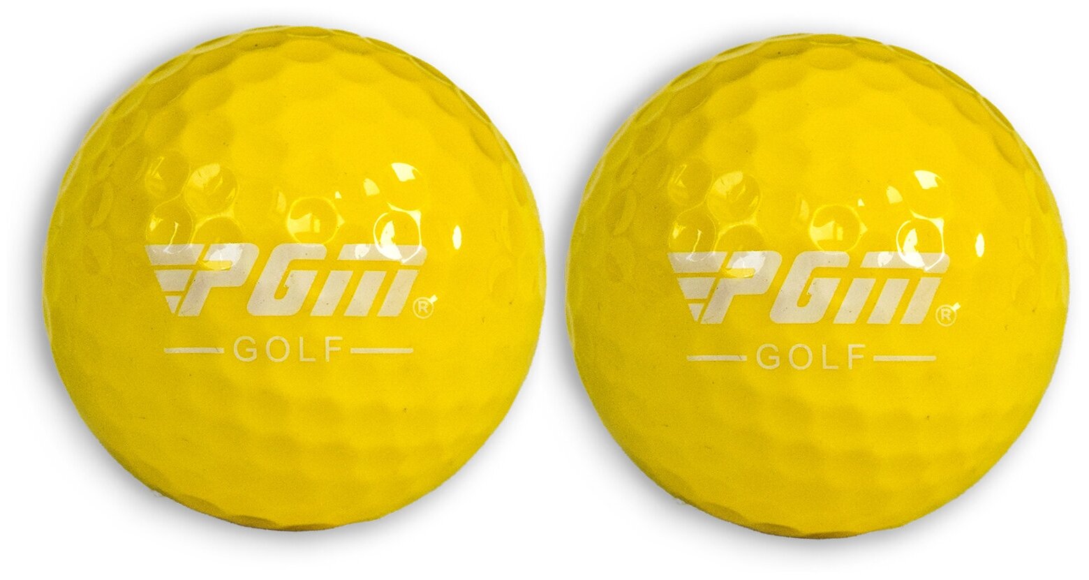 Мячи для гольфа желтые PGM (2 мяча) - фотография № 1