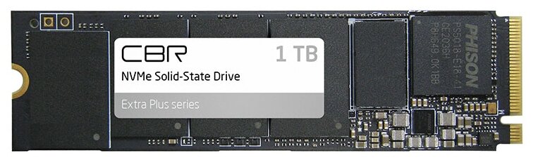 CBR SSD-001TB-M.2-EP22, Внутренний SSD-накопитель, серия Extra Plus, 1000 GB, M.2 2280, PCIe 4.0 x4, NVMe 1.4, Phison PS5018-E18, 3D TLC NAND, DRAM, R