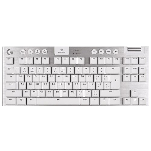 Игровая беспроводная клавиатура Logitech G G915 TKL white, русская