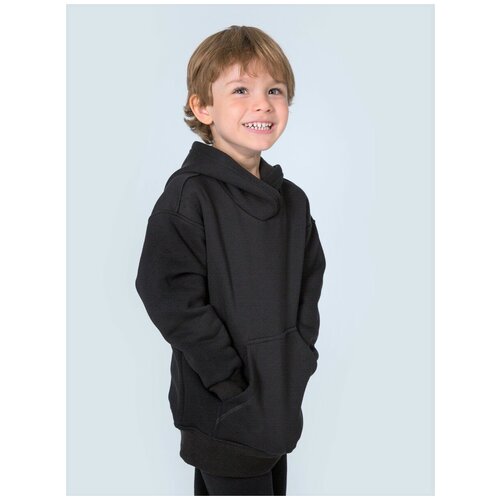 фото Худи bambinizon, размер 134, черный