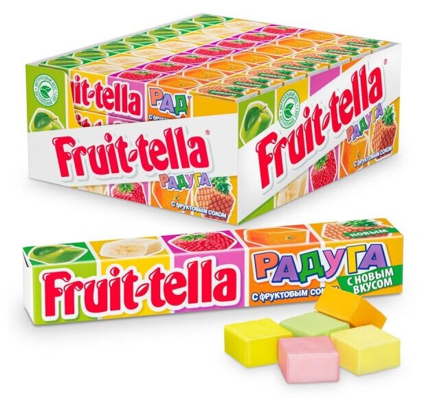 Жевательная конфета Fruittella "Радуга", 41 г, 21 шт. - фотография № 2