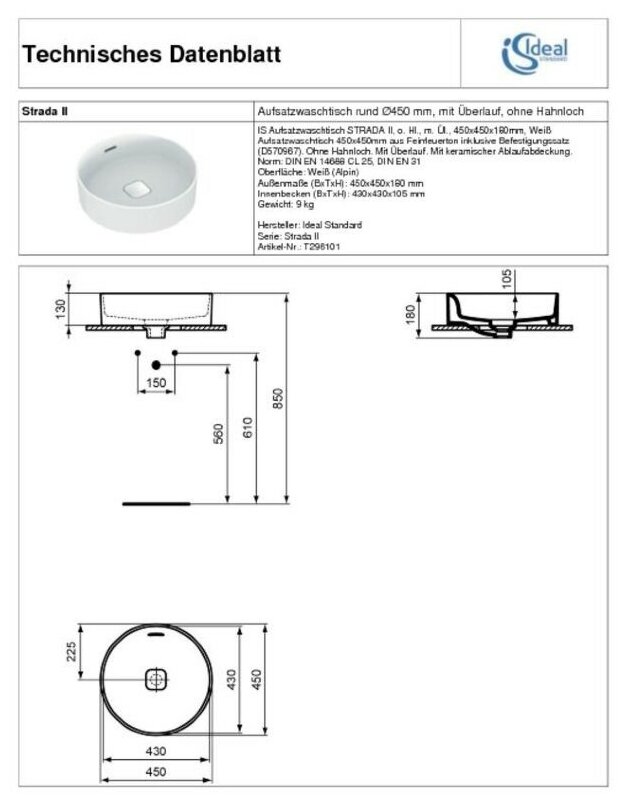 Раковина-чаша Ideal Standard - фото №4