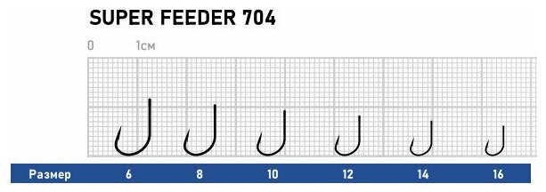 Крючок Dunaev Super Feeder 704 # 14 (упак. 10 шт)