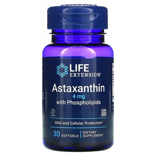 Life Extension Astaxanthin 4 mg 30 softgel / Лайф Экстэншн Астаксантин 4 мг 30 софтгель