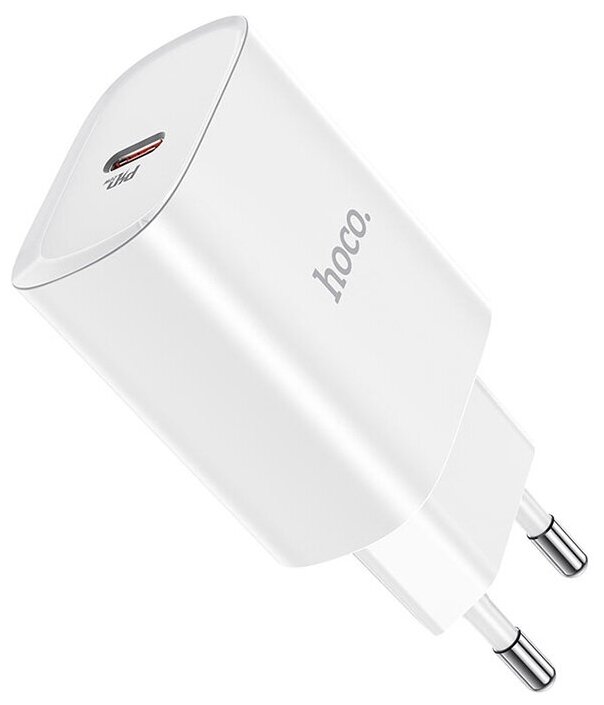 Сетевое зарядное устройство Type C Power Delivery 20W Hoco N14 белый для смартфона Apple и Android