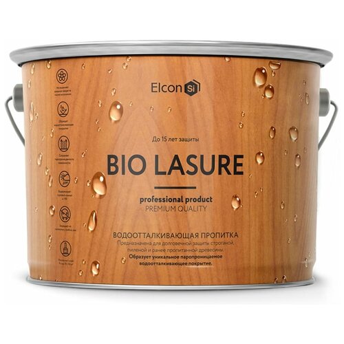 Elcon Водоотталкивающая пропитка для дерева Bio Lasure палисандр 9л 00-00461957