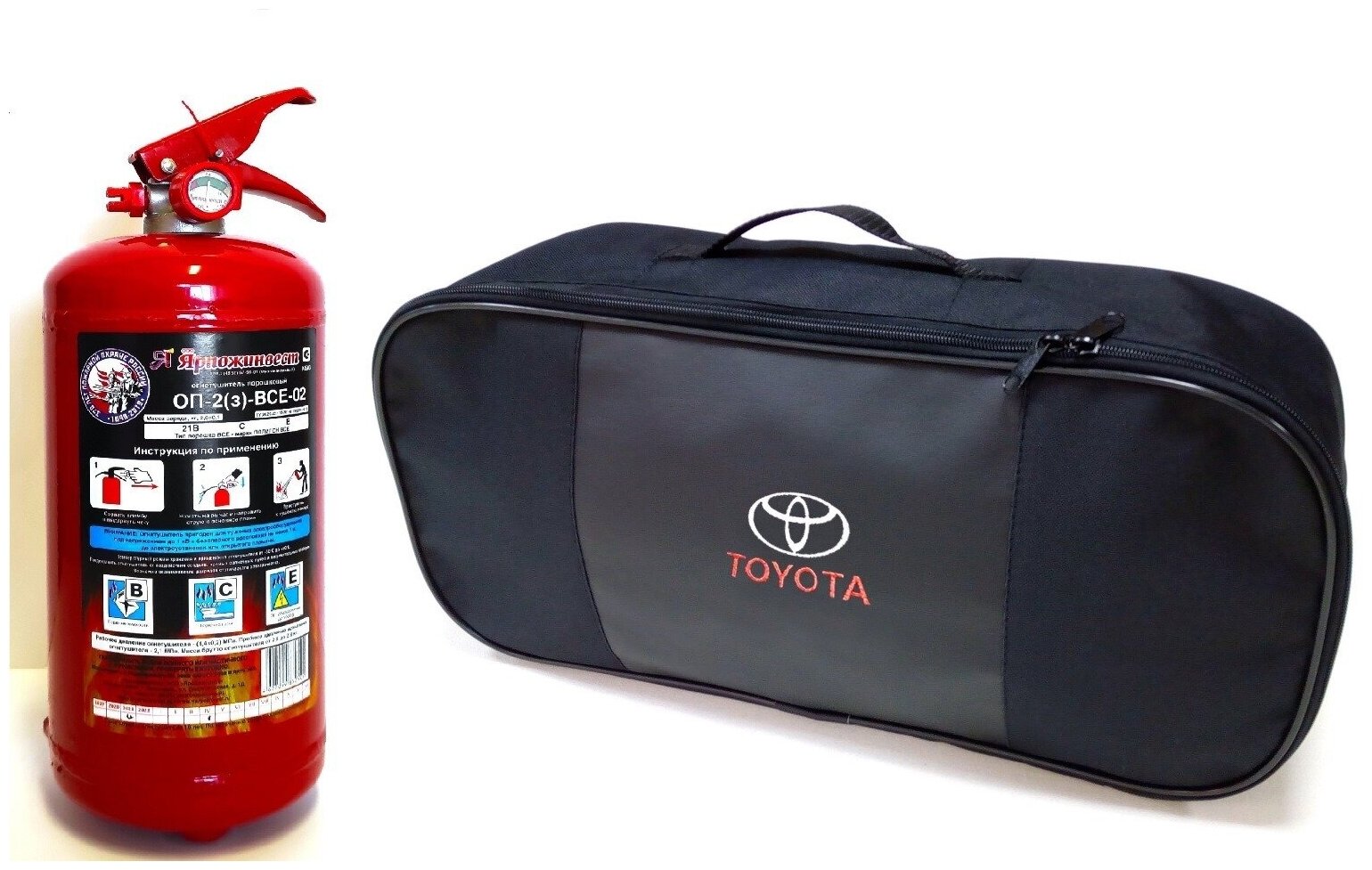 68172 Сумка автомобилиста сумка для техосмотра с логотипом TOYOTA и огнетушитель