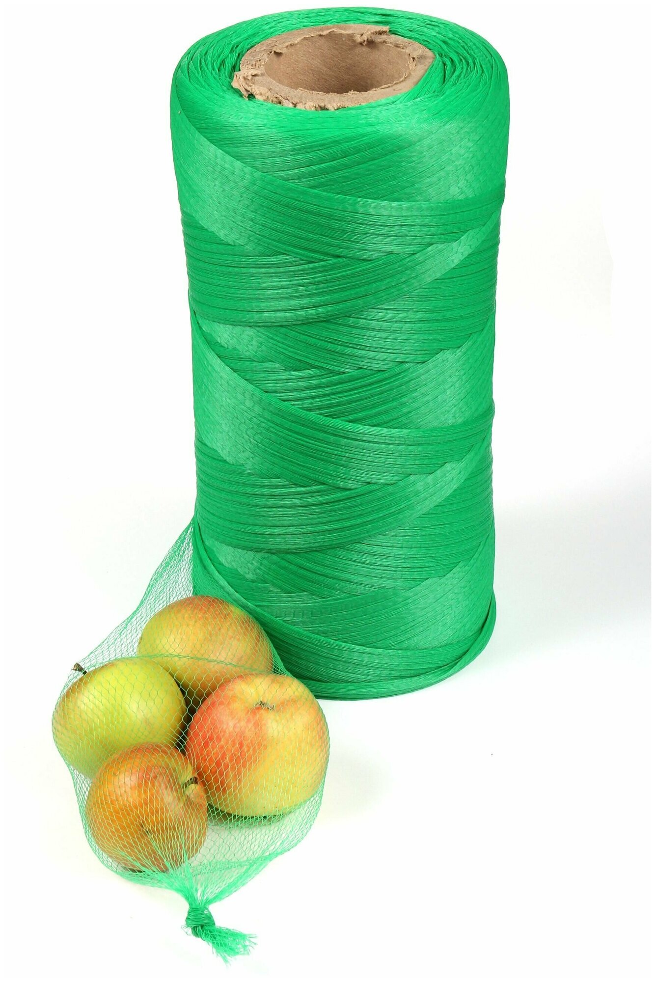 Сетка для овощей фруктов продуктов упаковочная / пакет 500м ячейки 5х5мм зеленая