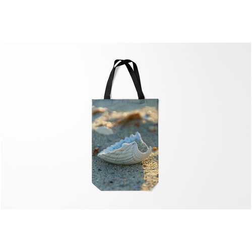 фото Сумка-шоппер / 31х42 см / популярные иллюстрации / природа морская ракушка burnettie