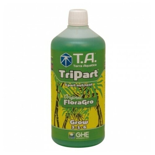 комплект минеральных удобрений tripart terra aquatica Минеральное удобрение GHE Flora Gro (T.A. TriPart Grow) 1 л