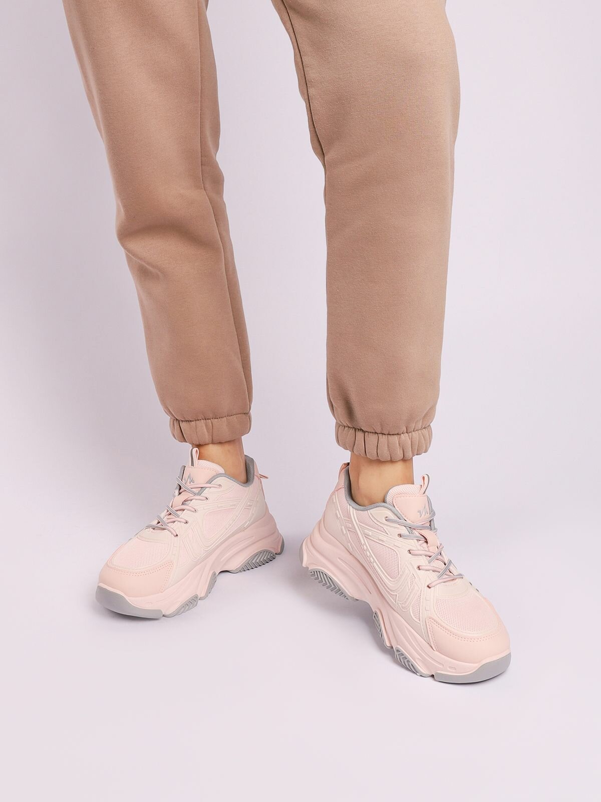 фото Женские всесезонные розовые кроссовки на платформе, Pulse 201-42WA-756TT