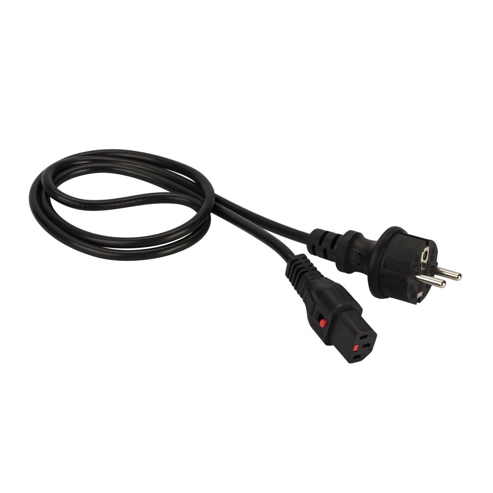 LANMASTER Шнур питания Lanmaster LAN-PP13L/SH-1.0-BK C13-Schuko проводник:3x0.75мм2 1м 220В 10А черный