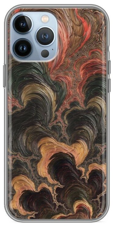 Дизайнерский силиконовый чехол для Айфон 13 Про Макс / Iphone 13 Pro Max Абстракция