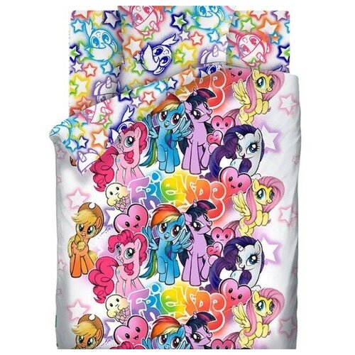 КПБ 1,5 хлопок “My littel Pony“ Neon Граффити 16027-1/16028-1 70х70