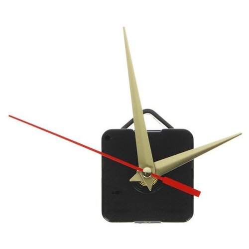 Механизм часовой с плавным ходом, 10-12 см, пластик, металл(золото)
