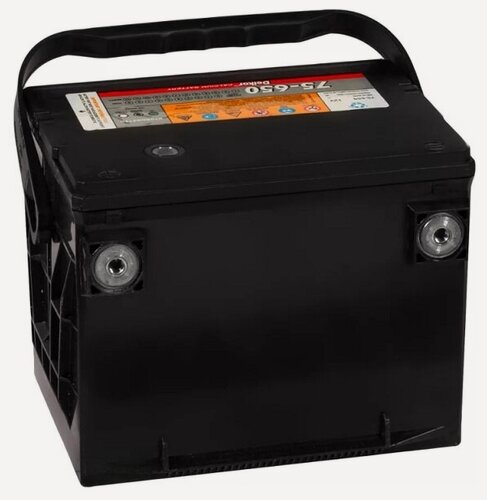 Изображение товара Аккумулятор автомобильный Delkor 75-650 75 А/ч 650 А прям. пол. бок. клеммы Амер. авто (237x178x184) 2024