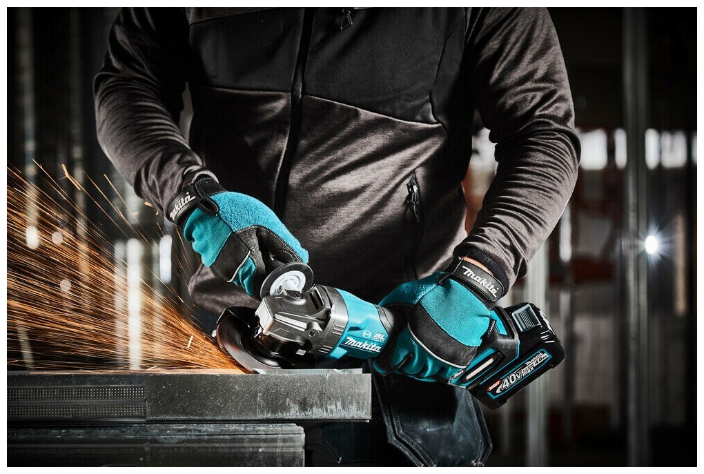 Аккумуляторная УШМ Makita GA013GZ, 125 мм, без аккумулятора черный/синий - фотография № 3