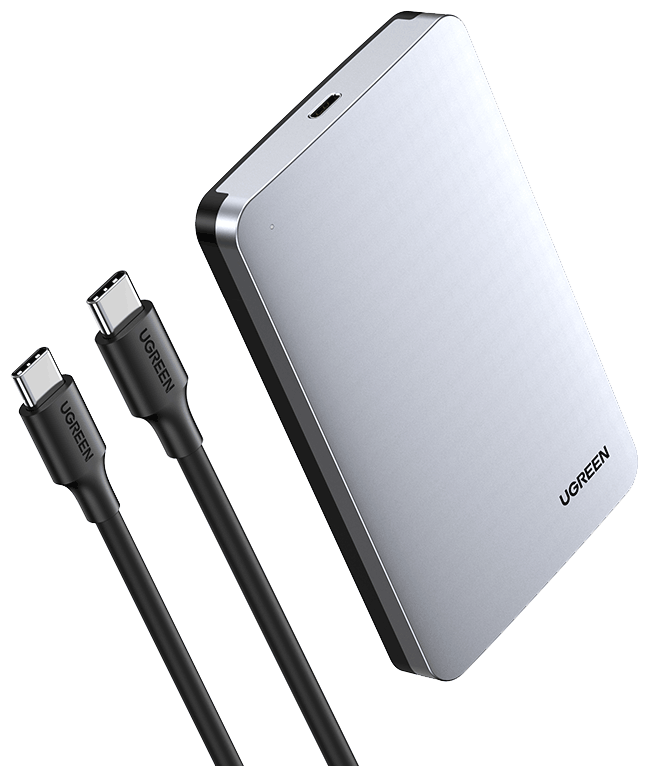 Внешний корпус Ugreen 2.5" SATA, кабель USB C 3.1 (70498)