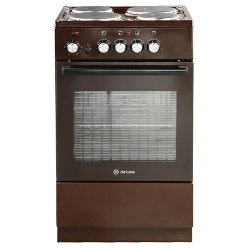 Плита электрическая De Luxe 5004.18э 014, коричневый кухонная плита de luxe 5040 48г щ 014 коричневый
