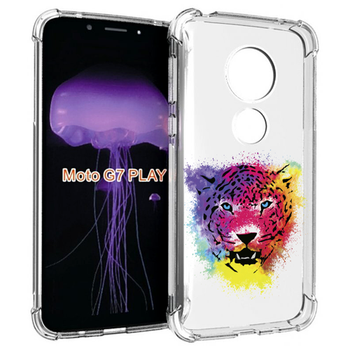 Чехол MyPads Гепард для Motorola Moto G7 Play задняя-панель-накладка-бампер