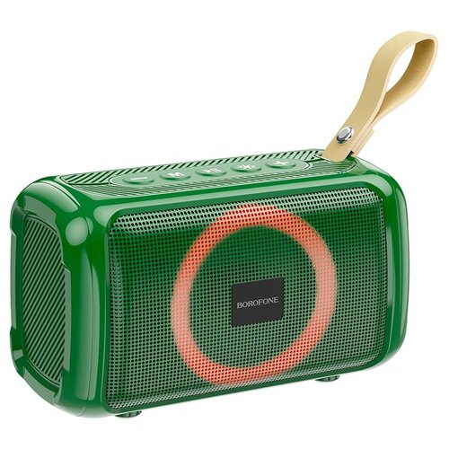 Портативная акустика Borofone BR17 Cool Global, 5 Вт, зеленый портативная колонка беспроводная br27 sports 500mah bluetooth 5 1 5 ч музыки 3 ч зарядки fm радио чистый звук черный