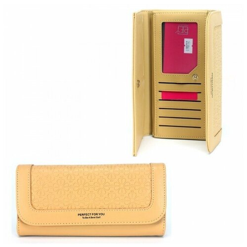Кошелек женский искусственная кожа ForeverYoung-6901-058, 3отд, 11карм, желтый 232861