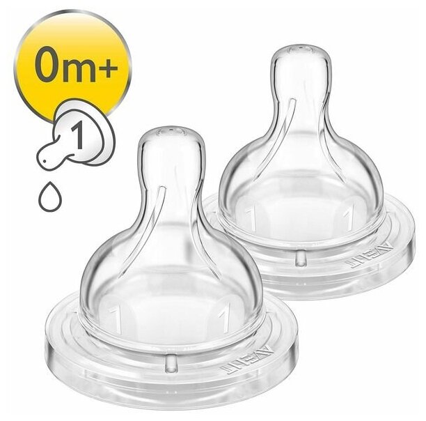 Соска для новорожденных Philips Avent (Филипс Авент) Anti-colic SCF631/27, 2 шт, 0 мес+