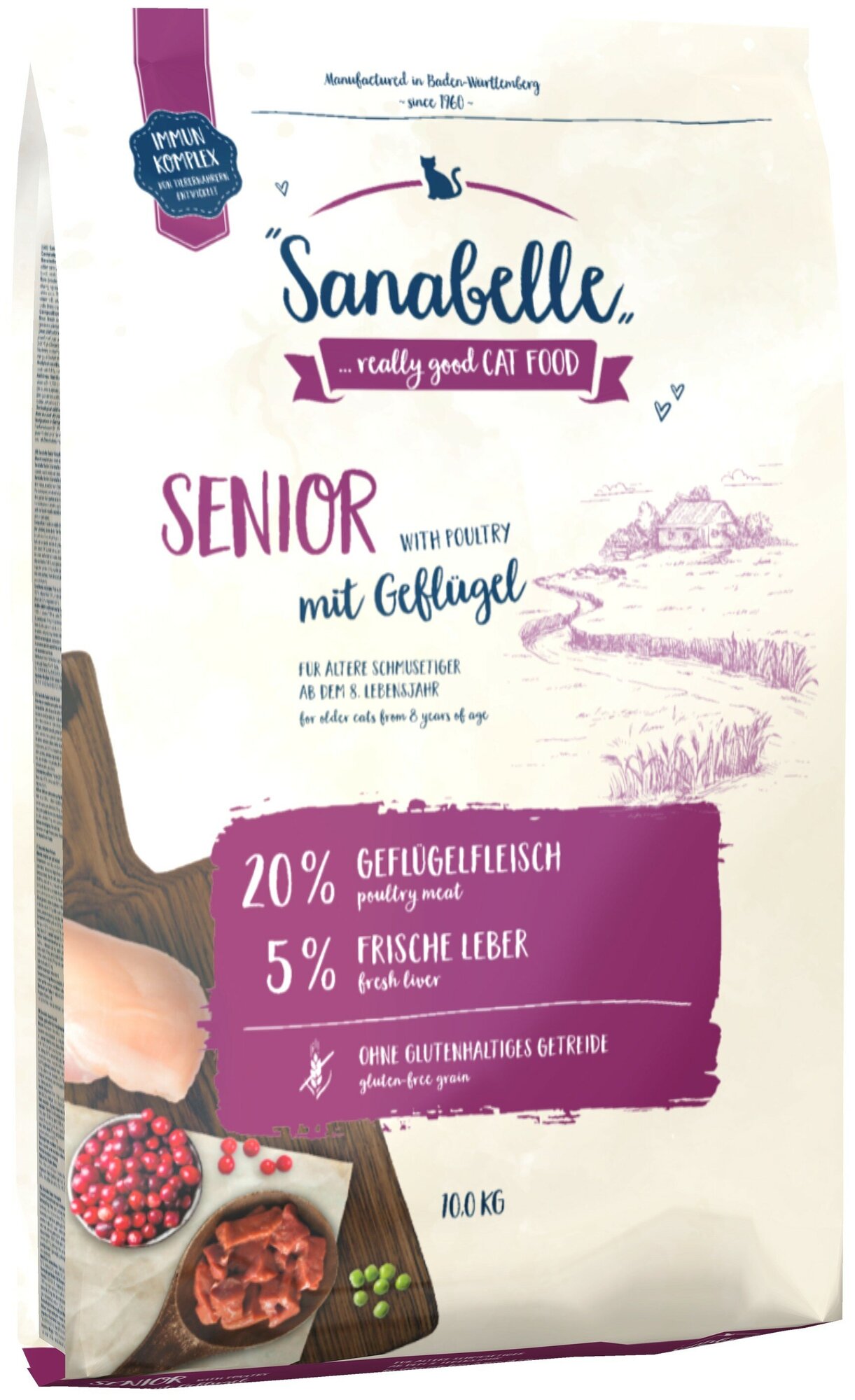 Sanabelle Senior Poultry Сухой корм для пожилых кошек с Птицей 2кг - фотография № 1