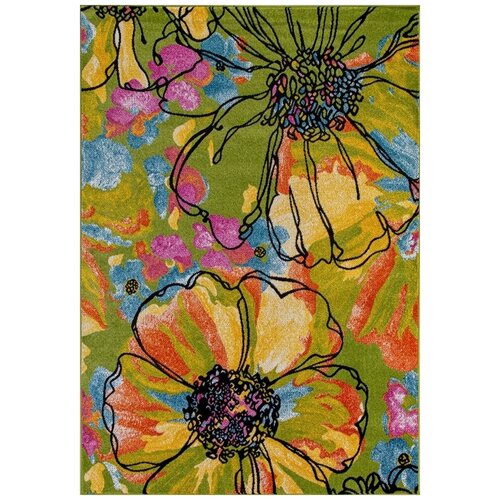 Ковер C045 - GREEN - Прямоугольник - коллекция CRYSTAL 0.80x1.50