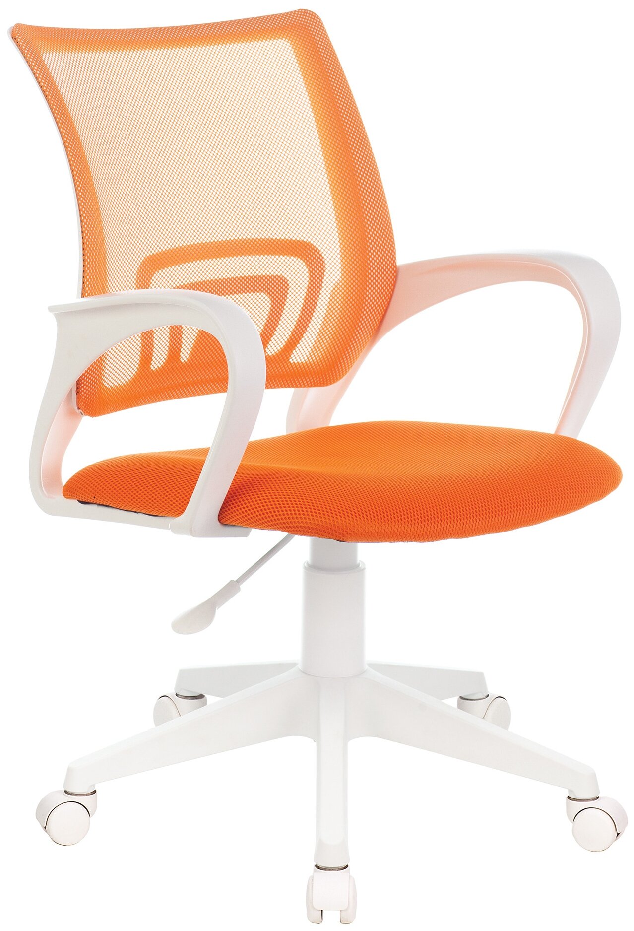 Кресло офисное бюрократ CH-W695NLT оранжевый TW-38-3 TW-96-1 сетка/ткань крестовина пластик пластик белый