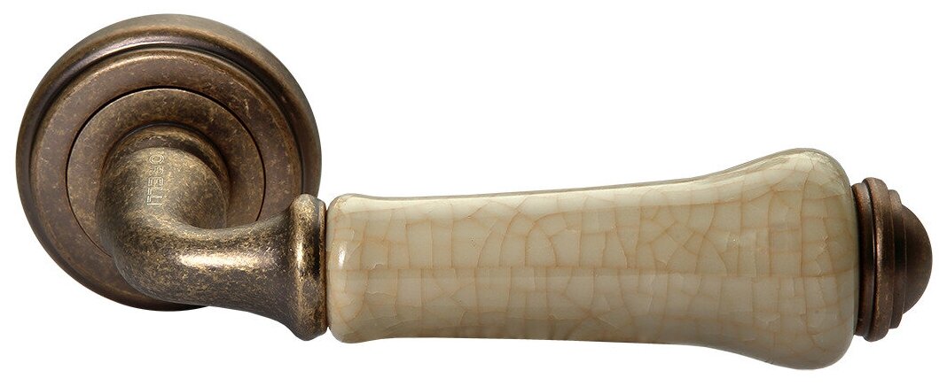 UMBERTO, ручка дверная межкомнатная MH-41-CLASSIC OMB/CH, цвет-старая матовая бронза/шампань