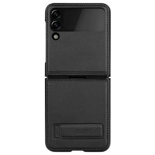 Чехол-книжка из экокожи для Samsung Galaxy Z Flip3 for samsung galaxy z flip case fayaha original leather carbon texture fold back cover for samsung galaxy z flip sm f7000 case