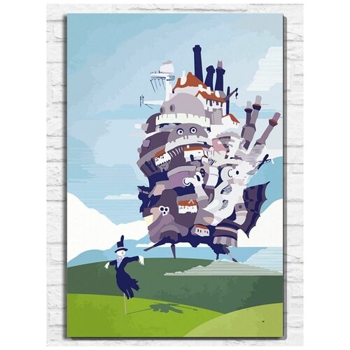 Картина по номерам на холсте аниме Миядзаки Ходячий замок - 11245 В 60x40 картина по номерам на холсте аниме ходячий замок хаул софи миядзаки 7569 г 60x40