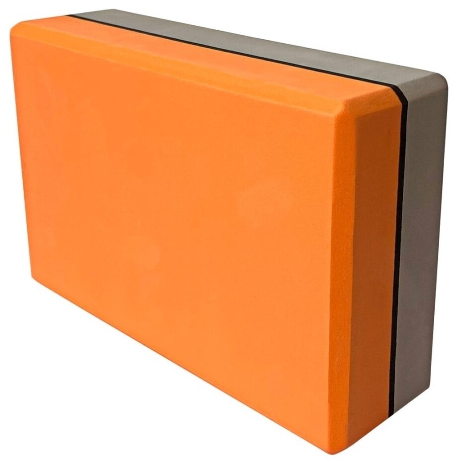 Блок для йоги Sportex EVB-200 2 серо/оранжевый