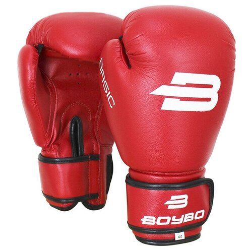 Боксерские перчатки Basic для бокса (10 oz / белый / красный / 21-23 / красный / Красный / 10 oz (унций)) боксерские перчатки basic для бокса 4 oz белый красный 5 красный красный 4 oz унций